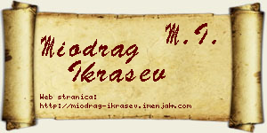 Miodrag Ikrašev vizit kartica